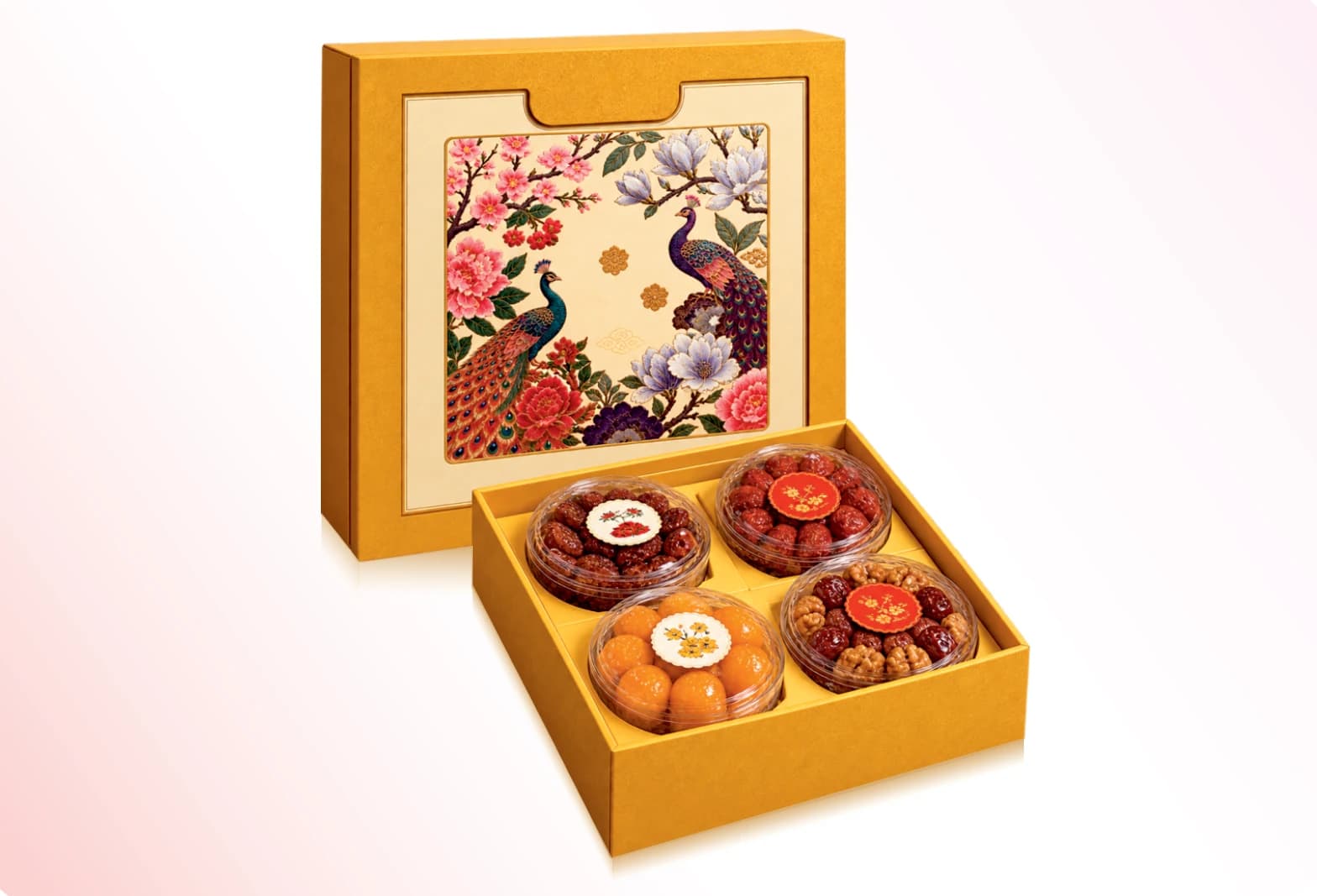 Bao bì Phú Quý Khổng Tước — Set hộp quà
