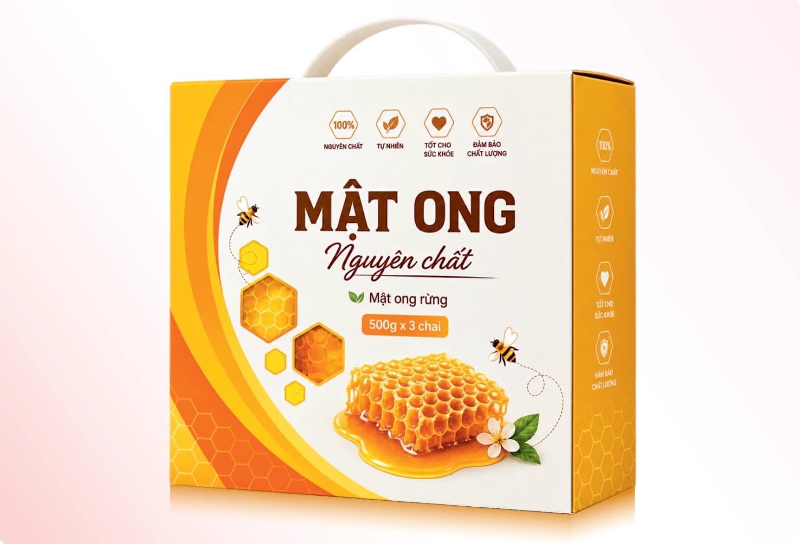 Bao bì Mật Ong Nguyên Chất — Hộp 32 × 24 × 9