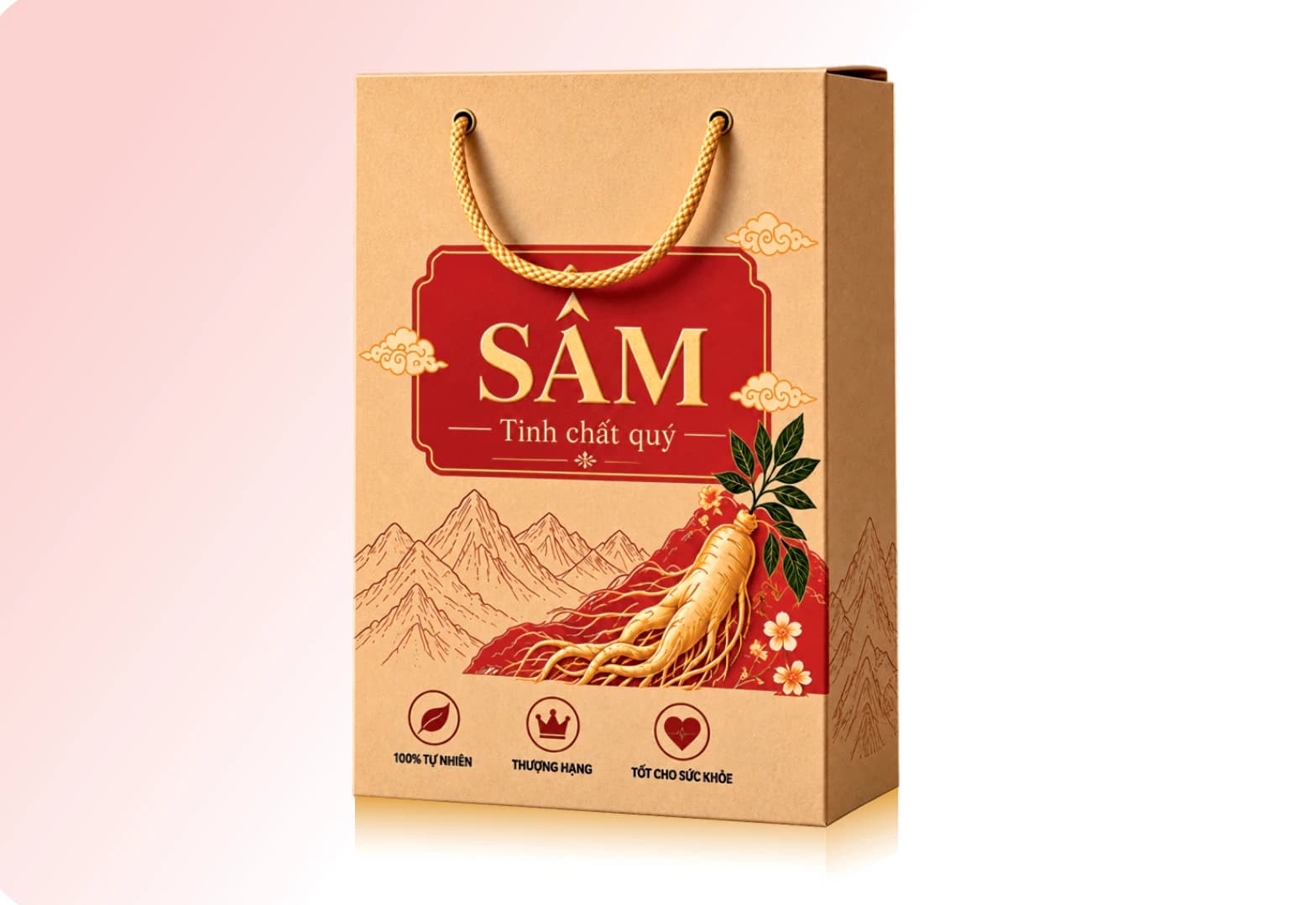 Bao bì Sơn Ngọc Sâm — Hộp dây xách